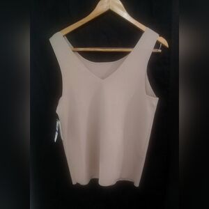 🦩NEW! Bar III New Women Tank Top Tan Suit Separates Vest pullover XL